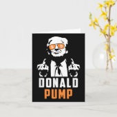 Donald Pump Bitcoin Funny Trump 2024 Crypto Karte (Gelbe Blume)