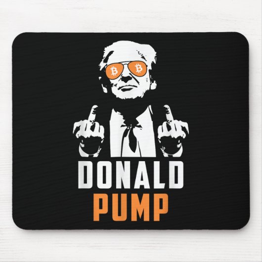 Donald Pump Bitcoin Funny Trump 2024 Crypto Mousepad (Vorne)