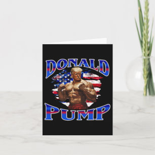 Donald Pump Gym Graphic Funny Workout Fitness Weig Karte