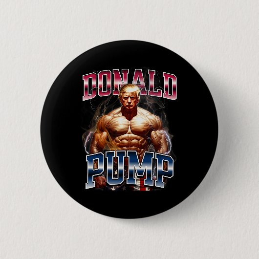 Donald Pump Meme Funny Button (Vorderseite)