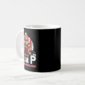 Donald Pump Swole America Again Gym Fitness Trump Kaffeetasse (Vorderseite Links)