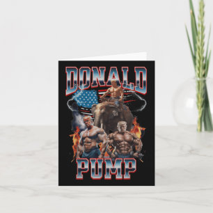 Donald Pump Trump Gym Pump Cover Karte