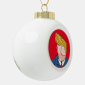 Donald Rump Anti Trump Keramik Kugel-Ornament (Links)