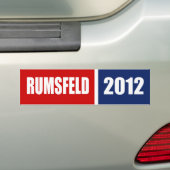 DONALD RUMSFELD 2012 AUTOAUFKLEBER (Auf Auto)