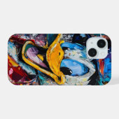 Donald the Duck farbenfrohe iPhone 15 Fall Hülle (Rückseite (Horizontal))