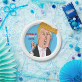 Donald Trump 2016 Cartoon Paper Plate Pappteller (Party)