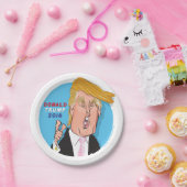 Donald Trump 2016 Cartoon Paper Plate Pappteller (Party)