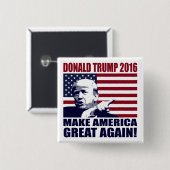 Donald Trump 2016 für Präsidenten Button (Vorne & Hinten)