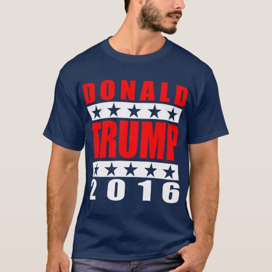 Donald Trump 2016 für Präsidentenmarineblaut-stück T-Shirt (Vorderseite)