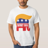 Donald Trump 2016 GOP Elephant Hair Logo T-Shirt (Vorderseite)