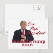 Donald TRUMP 2016 Postkarte (Vorne/Hinten)