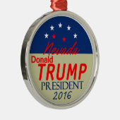 Donald Trump 2016 Silbernes Ornament (Rechts)