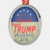 Donald Trump 2016 Silbernes Ornament (Links)