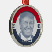 Donald Trump 2016 Silbernes Ornament (Rechts)