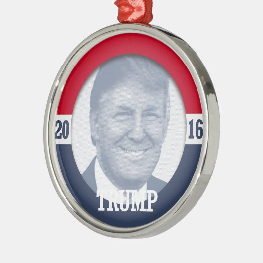 Donald Trump 2016 Silbernes Ornament (Links)
