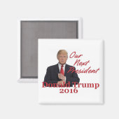 Donald TRUMP 2016 Square Magnet (Vorderseite/Rückseite)
