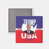 Donald TRUMP 2016 Square Magnet (Vorderseite/Rückseite)