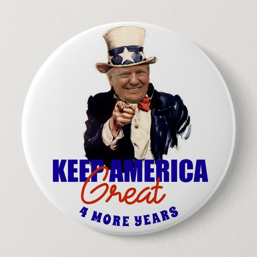 DONALD TRUMP 2020 BEHALTE AMERIKA GROSS BUTTON (Vorderseite)