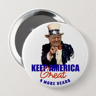 DONALD TRUMP 2020 BEHALTE AMERIKA GROSS BUTTON