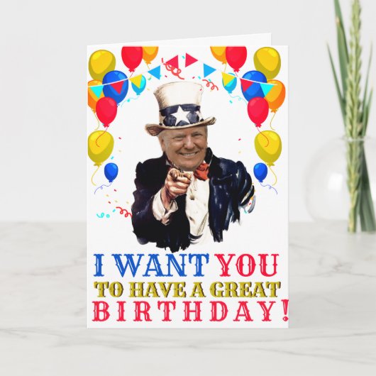DONALD TRUMP 2020 BIRTHDAY CARD KARTE (Vorderseite)