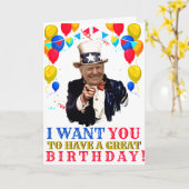 DONALD TRUMP 2020 BIRTHDAY CARD KARTE (Gelbe Blume)