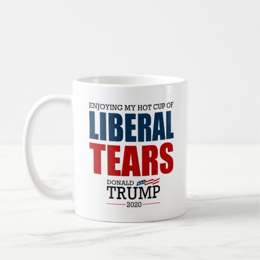 Donald Trump 2020, der meine Schale LIBERALE RISSE Kaffeetasse (Links)