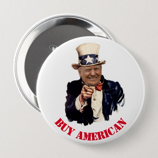 DONALD TRUMP 2020 KAUFEN AMERIKANER BUTTON (Vorne & Hinten)