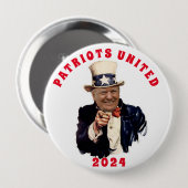 DONALD TRUMP 2020 PATRIOTS VEREINIGT BUTTON (Vorne & Hinten)