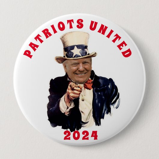 DONALD TRUMP 2020 PATRIOTS VEREINIGT BUTTON (Vorderseite)