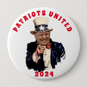 DONALD TRUMP 2020 PATRIOTS VEREINIGT BUTTON