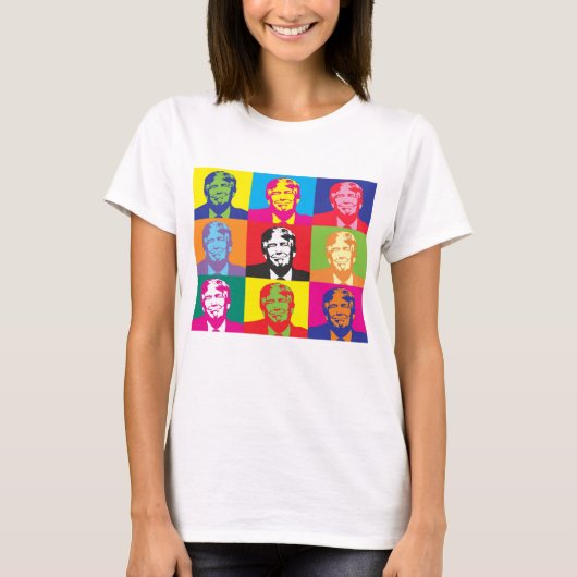 Donald Trump 2020 Präsident Pop Art Cartoon lustig T-Shirt (Vorderseite)