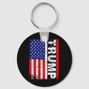 Donald Trump 2020 Vintage US-Flagge T-Shirts Schlüsselanhänger