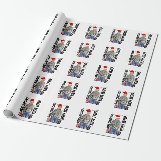 DONALD TRUMP 2022 CHRISTMAS WRAPPING PAPER GESCHENKPAPIER (Ungerollt)