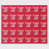 Donald Trump 2024 American Flag Red Geschenkpapier (Flach)