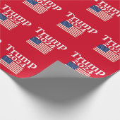 Donald Trump 2024 American Flag Red Geschenkpapier (Ecke)