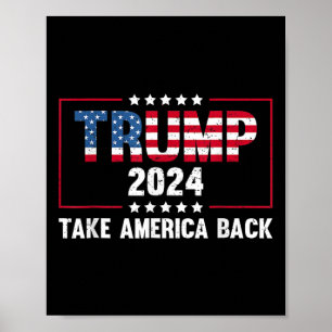 Donald Trump 2024: Amerika zurück Vintag Poster
