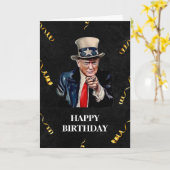 DONALD TRUMP 2024 AMERIKANISCHE BIRTHDAY-KARTE KARTE (Gelbe Blume)