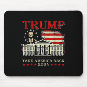 Donald Trump 2024: Amerikas amerikanische Flagge b Mousepad
