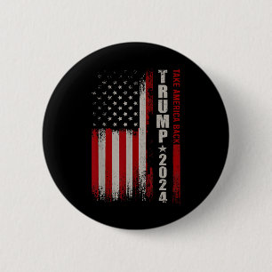 Donald Trump 2024: Amerikas Fahne zurücknehmen Button
