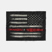 Donald Trump 2024: Amerikas Fahne zurücknehmen Fleecedecke (Vorderseite (Horizontal))