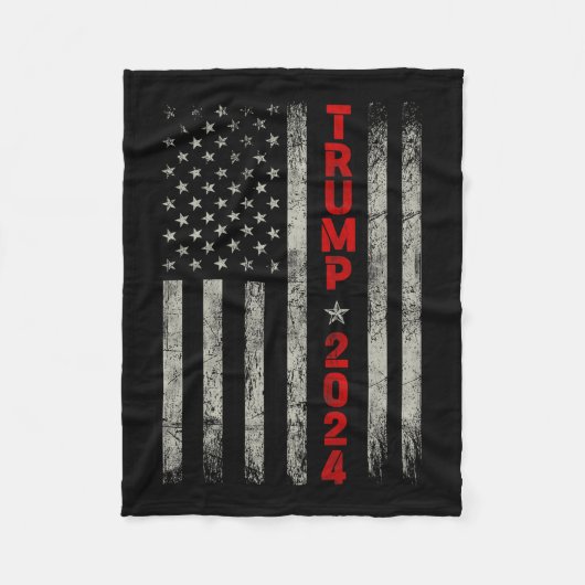 Donald Trump 2024: Amerikas Fahne zurücknehmen Fleecedecke (Vorderseite)