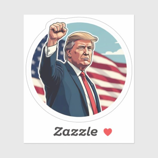 Donald Trump 2024 Aufkleber (Blatt)