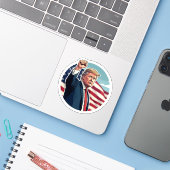 Donald Trump 2024 Aufkleber (Laptop mit iPhone)