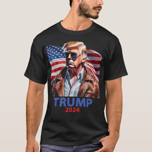 Donald Trump 2024 Blue Red T-Shirt (Vorderseite)