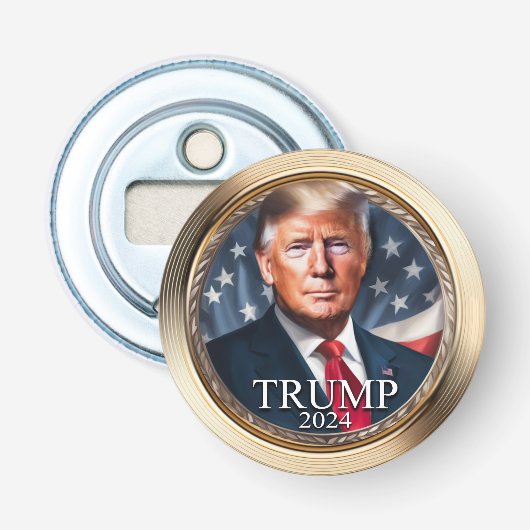 Donald Trump 2024 Collectible Campaign Flaschenöffner (Vorderseite)