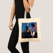 Donald Trump 2024 Custom Tote Tasche Leinwand (Vorderseite (Produkt))