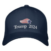 Donald Trump 2024 Flying Star-Logo Bestickte Baseballkappe (Vorderseite)