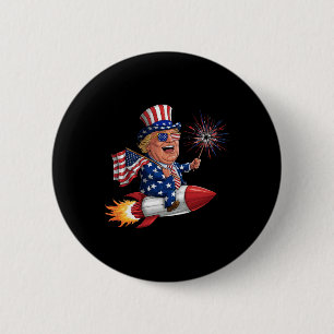 Donald Trump 2024 Glückwunsch 4. Juli Trump Amerik Button