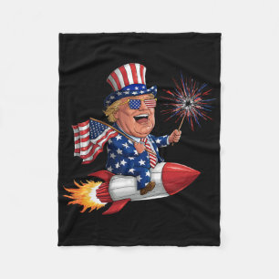 Donald Trump 2024 Glückwunsch 4. Juli Trump Amerik Fleecedecke