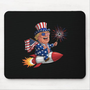 Donald Trump 2024 Glückwunsch 4. Juli Trump Amerik Mousepad